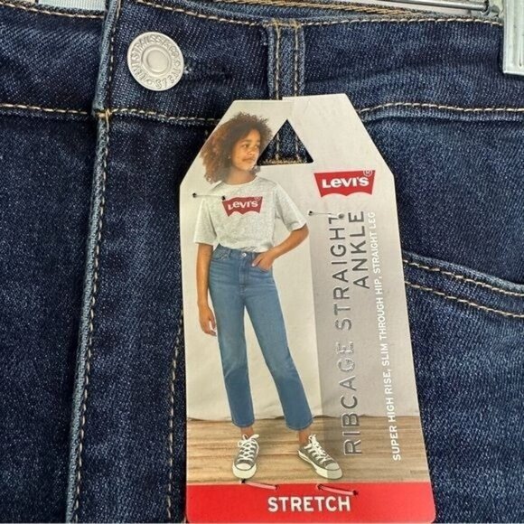 Levi’s Big Girls RIBCAGE ANKLE STRAIGHT BIG GIRLS JEANS Size 12 - Picture 7 of 8
